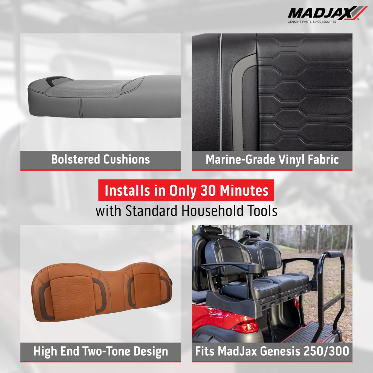 MadJax® Genesis 250/300 Commander Rear Seat Cushions