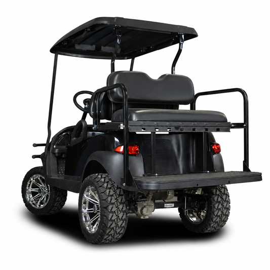 GTW® MACH3 Rear Flip Seat for Club Car Precedent/Onward/Tempo - Buff/White/Black