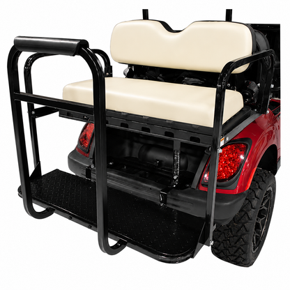 GTW® MACH3 Rear Flip Seat for 2007-16 Yamaha G29-Drive - Buff/White/Black
