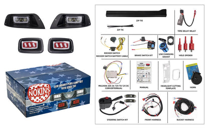 NOKINS Deluxe Plus LED Light Kit Fit EZGO TXT 1996-2013