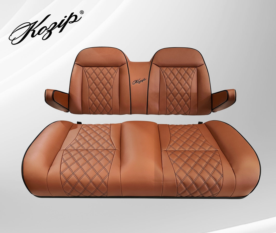 Kozip Front Seat Cushion Set – Black/White/Brown Variants - Club Car DS - (1982-up)
