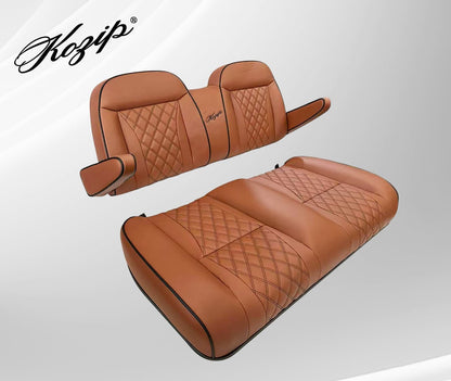 Kozip Front Seat Cushion Set – Black/White/Brown Variants - Club Car DS - (1982-up)