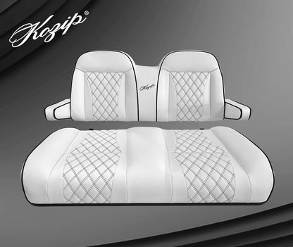 Kozip Front Seat Cushion Set – Black/White/Brown Variants - Club Car DS - (1982-up)