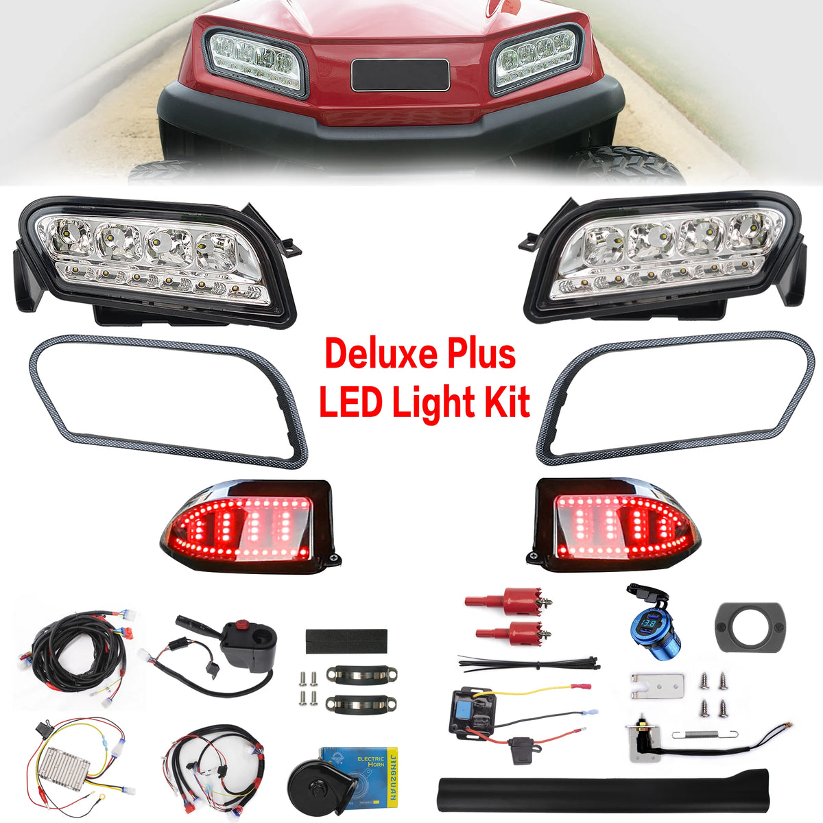 NOKINS Deluxe Plus LED Light Kit for Club Car Tempo