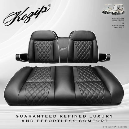 Kozip Front Seat Cushion Set – Black/White/Brown Variants - Club Car DS - (1982-up)