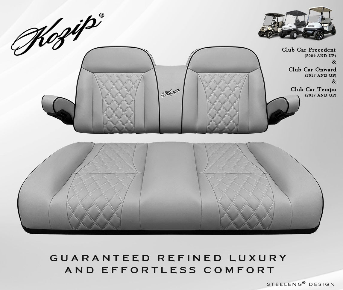 Kozip Front Seat Cushion Set – Black/White/Brown/Gray Variants - Club Car Precedent/Tempo/Onward